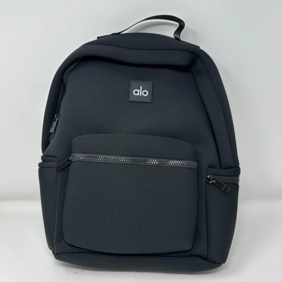 Alo Yoga new with tags Stow backpack in black MSRP $328 Alo Yoga Stow Backpack in Black Neoprene with Detachable  main image 2